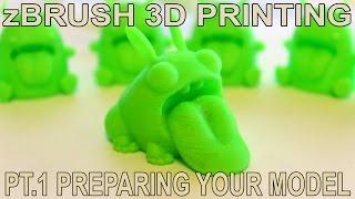 zBrush 3D Printing Pt. 1 - Preparing your model