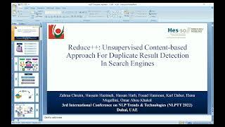 Reduce++: Unsupervised Content-Based Approach for Duplicate Result Detection in Search Engines