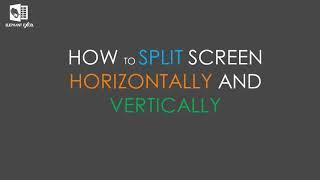 How to Split Screen Horizontally and Vertically in Excel