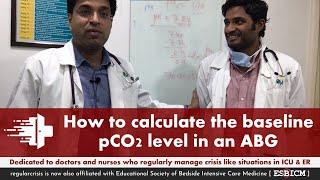 How to calculate the approximate baseline pCO2 level in Arterial Blood Gas (ABG) in COPD patients