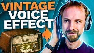 Vintage Voice Effect in Audacity | Old Radio Effect