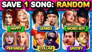 Save One Song: RANDOM Rules #13, Newer Challenging Rules, 6 Songs quiz | Music Quiz