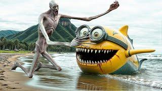 Minion-Shark meets SCP-096 in real life