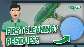 Tips and tricks for UNGER pure water cleaning for initial cleaning and stubborn dirt