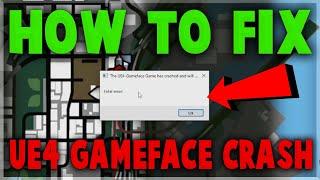 QUICK FIX "The UE4-Gameface Game has crashed...Fatal error!" for GTA Trilogy The Definitive Edition