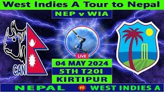 Nepal vs West Indies A | NEP vs WI A | 5th T20I Match of West Indies A Tour to Nepal 2024 Live