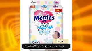 Merries baby Diapers, 6-11 Kg, 64 Pieces (Japan Import)