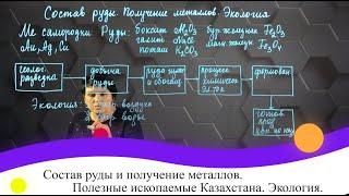 Состав руды и получение металлов. Полезные ископаемые Казахстана. Экология. 7 класс.