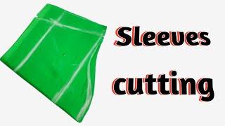 Sleeves cutting // baju cutting for beginners / / Simple sleeves cutting