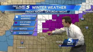 Ice Storm warning issued for Oklahoma City