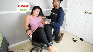 TICKLE PRANK ON GIRLFRIEND!! **BEGS ME TO STOP**