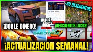 NUEVA ACTUALIZACION SEMANAL en GTA5 Online! LOCURA DE DESCUENTOS! DINERO X2 y MÁS! Noticias Cjp_Myst