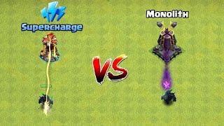 Supercharge Inferno Tower vs Monolith! - Clash of Clans