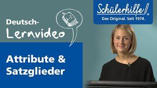 Attribute - Satzglieder  Schülerhilfe Lernvideo Deutsch