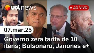 Governo Lula anuncia tarifa zero para carne, café e +; defesa de Bolsonaro, caso Vitória | UOL News