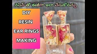 Resin Earrings// Resin// Resin Art for beginners// Easy Resin Making// AK Arts and Crafts