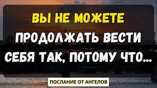  Вы не можете продолжать вести себя так, потому что... послание от ангелов.