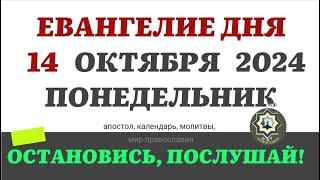 14 ОКТЯБРЯ ПОНЕДЕЛЬНИК ЕВАНГЕЛИЕ АПОСТОЛ ДНЯ ЦЕРКОВНЫЙ КАЛЕНДАРЬ 2024 #мирправославия