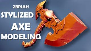 AXE MODELING USING ZBRUSH WITH ZMODELER BRUSH