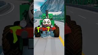 McQueen BELAZ VS Zombie SPIDER DINOCO, Apocalypse in BeamNG.drive
