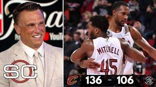 ESPN reacts to Evan Mobley & Donovan Mitchell shine 46 combined help Cavaliers crush Raptors 136-106