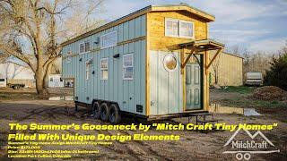 The Summer's Gooseneck by "Mitch Craft Tiny Homes" Filled With Unique Design Elements