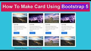 How to make responsive card using bootstrap | bootstrap se card kaise banaye by RN Programming