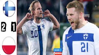 Finland 2-1 Poland highlights European Qualifiers 2026 FIFA World Cup Joel & PenBenjamin goals