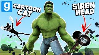 THE HULK FIGHTS EVERY TREVOR HENDERSON MONSTER! (Garry's Mod Sandbox) | JustJoeKing