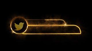 Twitter Logo Lower Third, Amazing Golden Design, can use for 4k videos