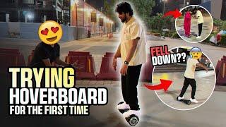 Trying Hoverboard First Time Girte Girte Bacha 