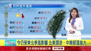 年代氣象／仍受東北季風影響！北東濕涼、中南部溫差大