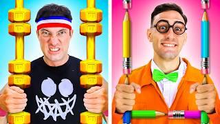 Jock VS Nerd In Jail! Genius Prison Hacks and Gadgets by Crafty Hype