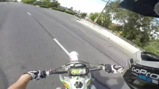 BADASS CR250 Dirt bike Police Chase Getaway