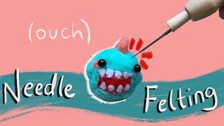 NEEDLE FELTING FOR THE FIRST TIME! | craft with me!