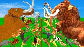 Animal Epic Battle - Prehistoric Mammals VS Modern Mammals | Animal Revolt Battle Simulator