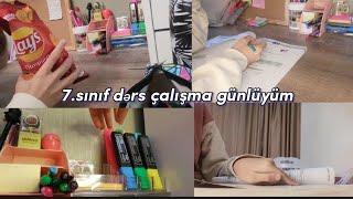 7-ci sinif dərs çalışma günlüyüm️/Birlikdə dərs çalışaq/Cips+Dərs~Əsma Ayşən~