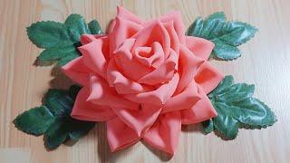 DIY: Easy Tricks Fabric Flowers Making |Fabric rose flower making |How To Make Fabric Flower |Tina