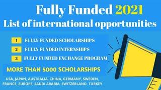 Fully Funded Scholarships | Internships | Exchange Programs |Scholarships corner