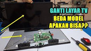 GANTI LAYAR TV LED BEDA MODEL APAKAH BISA