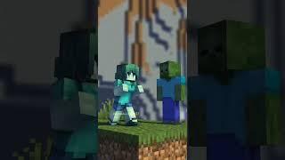 Minecraft Zombie Girl Falling - minecraft animation #shorts