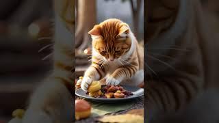 Tea and Tumbles: When an Orange Cat Hosts the Clumsiest Tiny Tea Party 