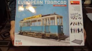 38009 MiniArt 1/35 Европейский трамвай (StraBenbahn Triebwagen 641) с пассажирами и экипажем