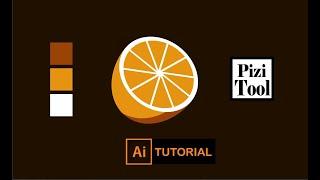 How to draw Lemon in Adobe Illustrator (Only for Beginners!) | PiziTool