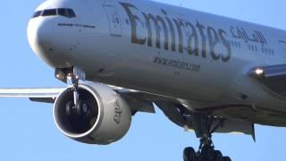 A6-EGA Emirates Boeing 777-300ER Landing at Hamburg Airport