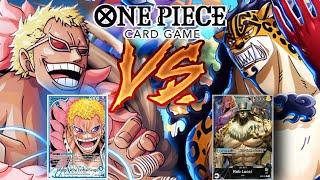 ONE PIECE CARD GAME - BLUE DOFLAMINGO VS BLACK ROB LUCCI [OP-09] 4K