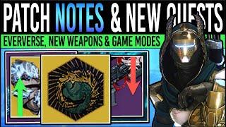 Destiny 2: PATCH CHANGES TODAY & DOUBLED LOOT! Downtime, Act 2, NEW Sidearm, Exotic Quests (Mar 11)