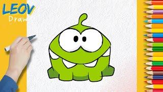 How to Draw Om Nom - Cut the Rope | как нарисовать ам няма