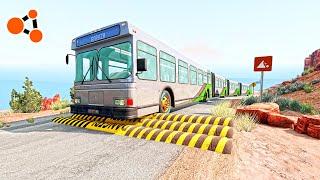 Buses Vs Speed Bumps BeamNG.drive | Beamng Crashes TV