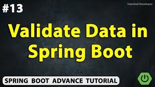 Spring Boot Validation: Validating Request Data in Controller | Chapter-13 | Java Spring Boot